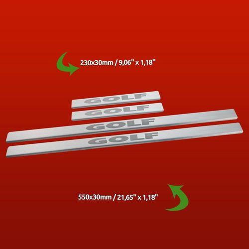 Listwa progowa VOLKSWAGEN GOLF MK5 Stal nierdzewna 304 mat 4szt na Arena.pl