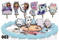 TOPPERY NA TORT OZDOBNE DEKORACJA ZESTAW POSTACI Z - KOCI DOMEK GABI 10szt.