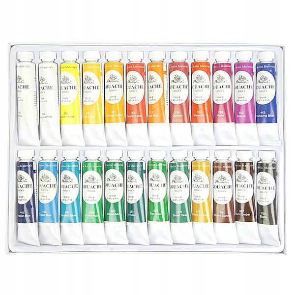 Farby Gouache gwasze marki Phoenix 24 szt. zdjęcie 2