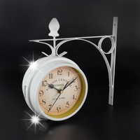 ZEGAR ŚCIENNY 21.8cm RETRO LOFT METAL