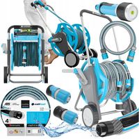 CELLFAST WĄŻ OGRODOWY NA WÓZNU BĘBEN ZWIJACZ ZESTAW Zraszacz MOCNY 1/2" 30m