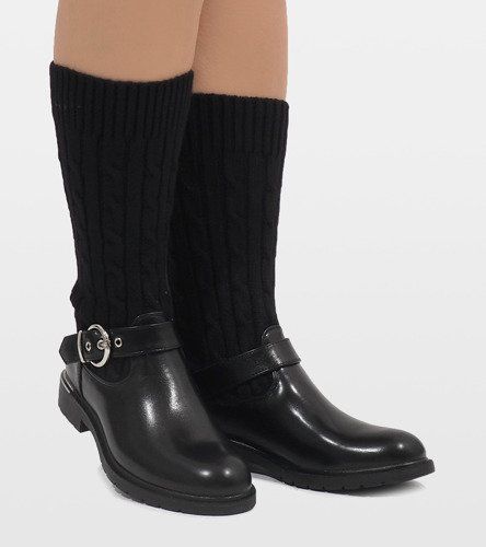 Czarne botki ocieplane E-4939 39 na Arena.pl