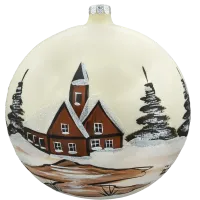 Bombka choinkowa szklana: Zimowy Kościółek