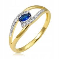 ZŁOTY PIERŚCIONEK ZARĘCZYNOWY 585 MODNA KOLEKCJA R17