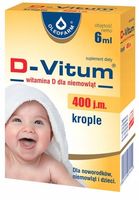 D-Vitum witamina D dla niemowląt, krople 6 ml