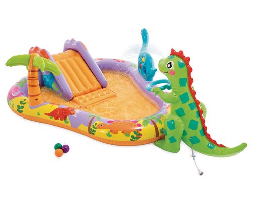 Basen dmuchany dla dzieci wodny plac  201x157x69 cm zjeżdżalnia fontanna na Arena.pl