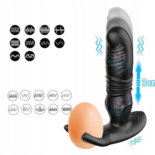 WIBRATOR MĘSKI MASAŻER Prostaty RUCHOMY 3cm PILOT na Arena.pl