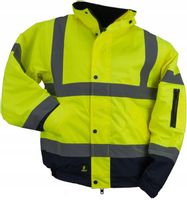 Kurtka robocza ZIMOWA ODBLASKOWA męska Ocieplana Wodoodporna żółta BHP M
