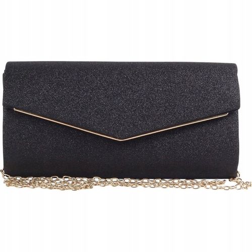 Torebka kopertówka wieczorowa wizytowa czarna elegancka wesele sylwester na Arena.pl