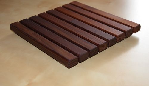 Podkładka z drewna pod  garnek kwiatek 20 x 21 x 2,2cm na Arena.pl