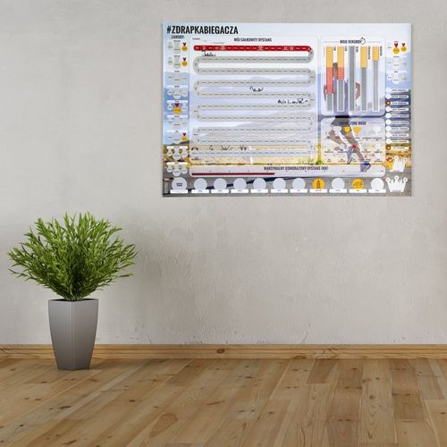 Zdrapka Biegacza prezent PLAKAT mapa maraton na Arena.pl
