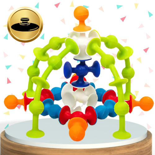 silikonowe klocki konstrukcyjne z przyssawkami 48 el dla dzieci edukacyjne na Arena.pl