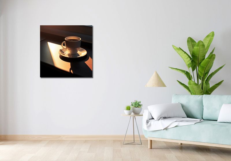 Obraz 70x70cm Kawa o Poranku zdjęcie 2