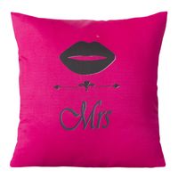 Poszewka dekoracyjna NEVAN 40x40 Eurofirany biała / amarant