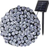 Lampki Choinkowe Solarne 500 Led 52M Girlanda Zimne Białe 8 Funkcji