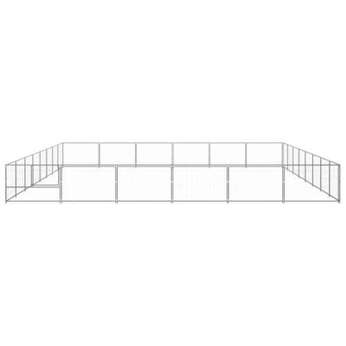 Kojec dla psa, srebrny, 48 m², stalowy na Arena.pl