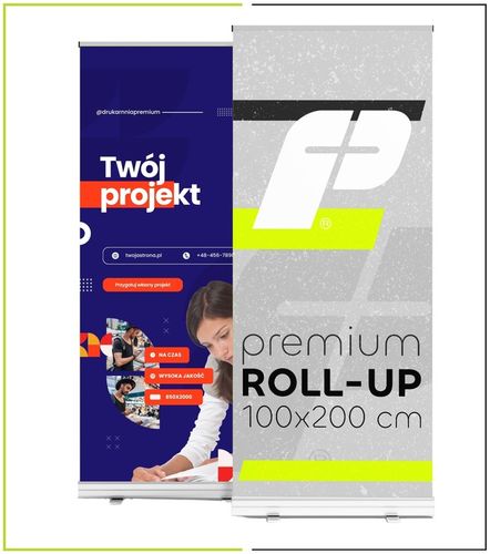Rollup Roll-Up 100x200 Strong Z Wydrukiem Blockout Kreator Stand + Torba na Arena.pl