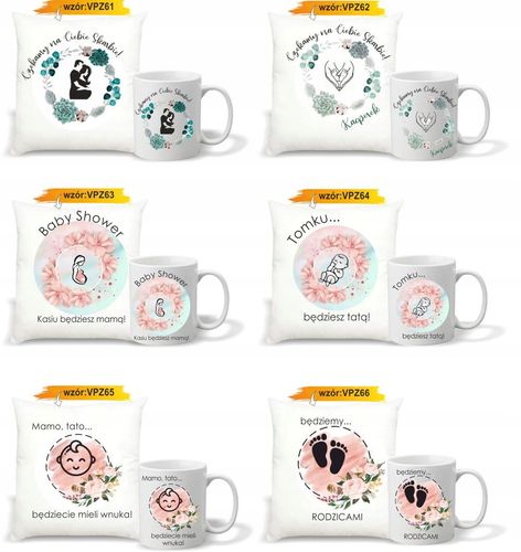 foto PODUSZKA KUBEK PREZENT na Baby Shower na Arena.pl