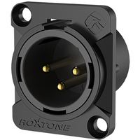 Gniazdo tablicowe panelowe montażowe złącze XLR 3-pin Męski RX3MD-BG Czarny