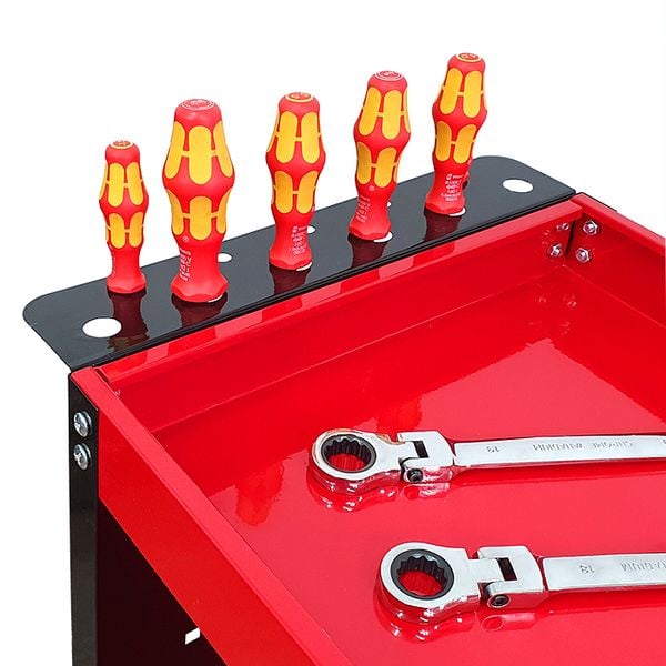 Wózek trzypółkowy warsztatowy narzędziowy 3PA cz ze ściankami Sherman zdjęcie 9