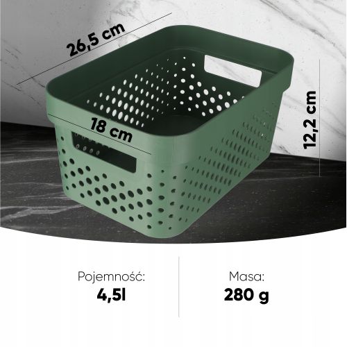 Curver Pojemnik Pudełko Ażurowe Eko 4,5 L Zielony na Arena.pl