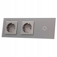 VL-C701GG-64 WŁĄCZNIK POJEDYNCZY+2X GNIAZDO LIVOLO