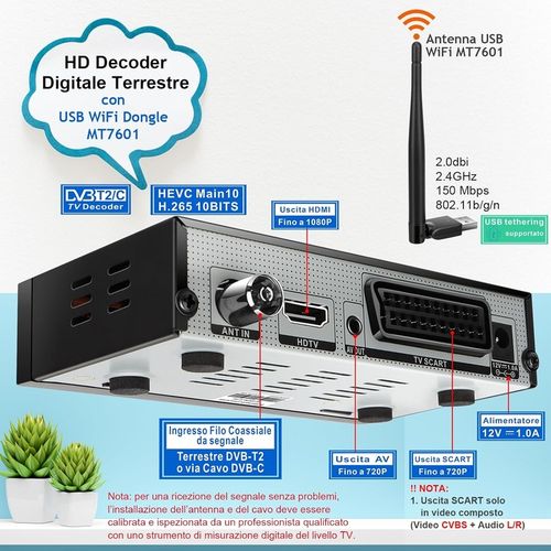 DEKODER CYGROWY Shunweiqtek Q265 Plus tuner DVB T2, Wi-Fi USB nagrywanie na Arena.pl