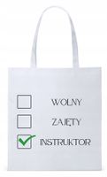 Torba Biała Eco Shopper Dla Instruktora Prezent Z Nadrukiem Ze Zdjęciem