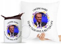 Zestaw Poduszka + Kubek Po Platforma Donald Tusk Z Nadrukiem Ze Zdjęciem
