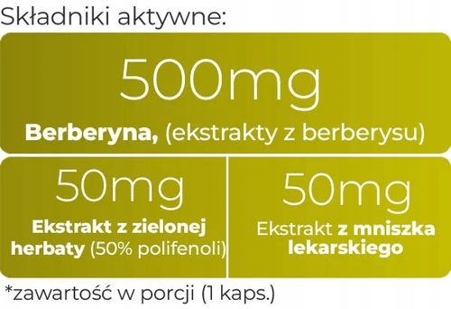 BERBERYNA HCL niski poziom cukru glukozy - odchudzanie - Amix Berberine HCL na Arena.pl