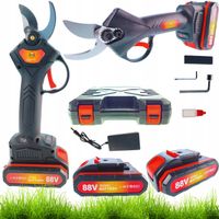 Sekator Nożyce Akumulatorowe Elektryczne Ogrodnicze 2 Baterie 21V Zestaw