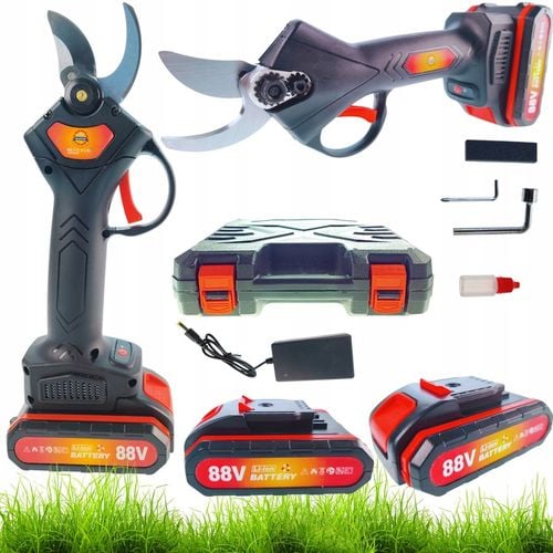 Sekator Nożyce Akumulatorowe Elektryczne Ogrodnicze 2 Baterie 21V Zestaw na Arena.pl