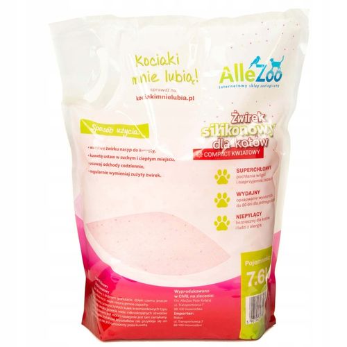 AlleZoo Żwirek Silikonowy Dla Kota Drobny Compact Kwiatowy 7,6l na Arena.pl