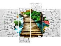 130CM 85 OBRAZ 4 ELEM ŚCIANA WIDOKIEM MOST ŚCIENNY