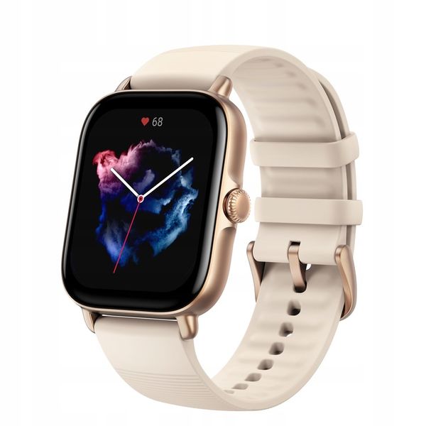 Smartwatch Amazfit GTS 3 42,4 mm AMOLED GPS beżowy zdjęcie 1