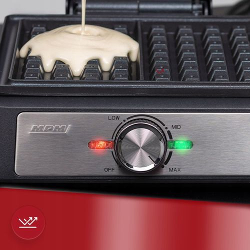 Gofrownica MPM mocna czarna 2 duże gofry MPM MGO-41/C 1600W na Arena.pl