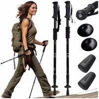 KIJE KIJKI TREKKINGOWE DO CHODZENIA NORDIC WALKING REGULOWANE SKŁADANE