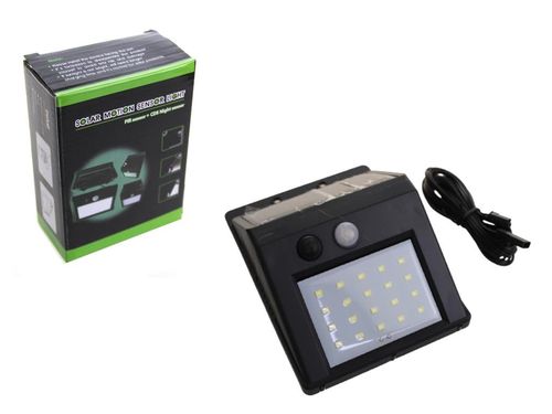 lampa 20 led solarna kinkiet z czujnikiem ruchu 13x9,5 cm S-1565 na Arena.pl