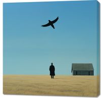 Obraz 90x90cm Samotny i Wolny