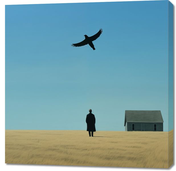 Obraz 90x90cm Samotny i Wolny zdjęcie 1
