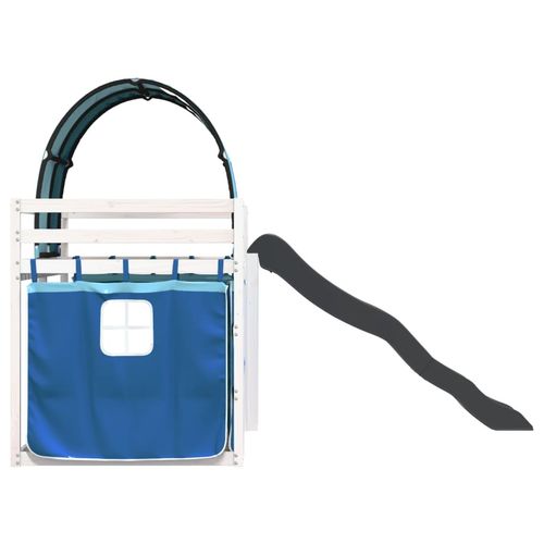 Łóżko na antresoli, ze zjeżdżalnią i zasłonkami, 90x190 cm na Arena.pl