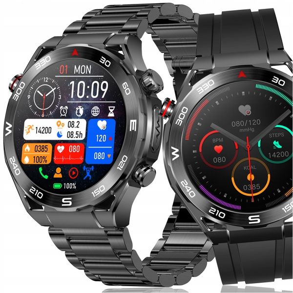 SMARTWATCH ZEGAREK MĘSKI POMIAR EKG GLUKOZA CIŚNIENIE TEMPERATURA HRV BMI zdjęcie 1