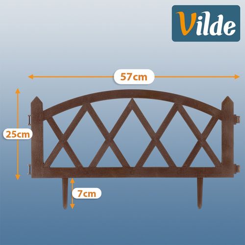 Płotek ogrodowy brązowy 57x25 cm 12 szt. na Arena.pl