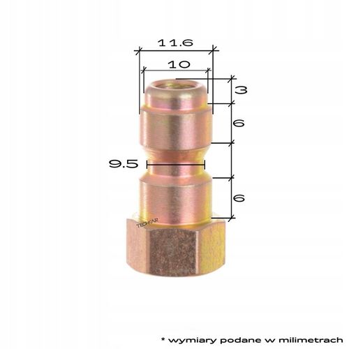 Wtyk szybko złączka gwint M22 do myjek spalinowych ciśnieniowych LAVOR na Arena.pl