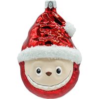 Bombka choinkowa: Labubu w czapce Mikołaja: czerwony mat