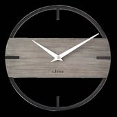 LAVVU Stylowy drewniany zegar LOFT o industrialnym wyglądzie ⌀35cm