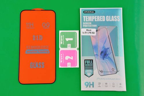 Szkło Hartowane 21D do Apple iPhone 13 Pro Max czarny na Arena.pl