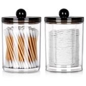 2x Pojemnik Łazienkowy Organizer Patyczki Płatki Kosmetyczne Higieniczne