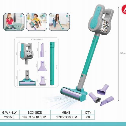 ODKURZACZ PIONOWY DLA DZIECI WCIĄGA AGD NA BATERIE funkcja ssania 4W1 na Arena.pl