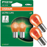 ŻARÓWKI PY21W OSRAM ULTRA LIFE 12V 21W 2X ŻARÓWKA BAU15s POMARAŃCZOWE
